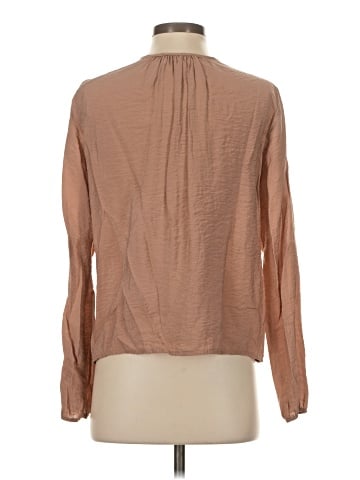 Self Contrast Long Sleeve Blouse (view 2)