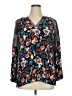 Jodifl 100% Rayon Teal Long Sleeve Blouse Size 1X - photo 1