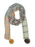 2 Chic 100% Polyester Plaid Brown Gray Scarf One size - photo 1