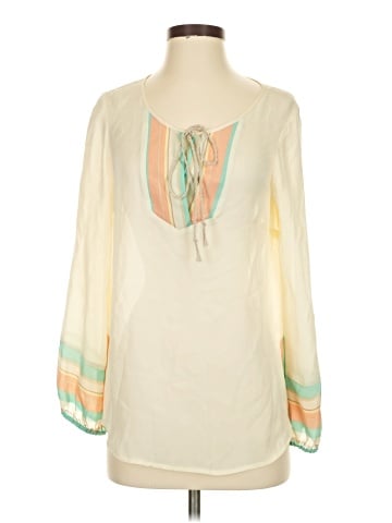 Madison Marcus Long Sleeve Silk Top (view 1)