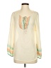 Madison Marcus 100% Silk Ivory Long Sleeve Silk Top Size XS - photo 1
