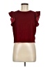 Zara Basic Burgundy Short Sleeve Top Size M - photo 1