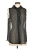 CAbi 100% Polyester Gray Sleeveless Blouse Size M - photo 1