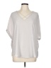 Lush 100% Polyester Silver Short Sleeve Blouse Size L - photo 1