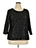 Kim Rogers Black 3/4 Sleeve Blouse Size 2X - photo 1