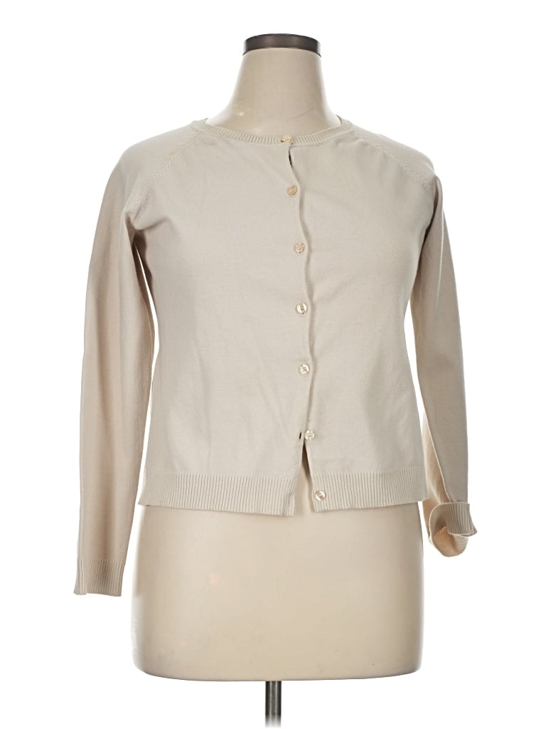 Pre-owned Carolyn Taylor Cardigan Sweater In White
