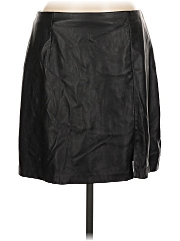 a.n.a. A New Approach Faux Leather Skirt (view 1)