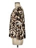 Amana Animal Print Brown Long Sleeve Blouse Size M - photo 5