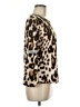 Amana Animal Print Brown Long Sleeve Blouse Size M - photo 4