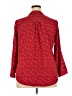 Zenobia 100% Polyester Red 3/4 Sleeve Blouse Size 2X - photo 2