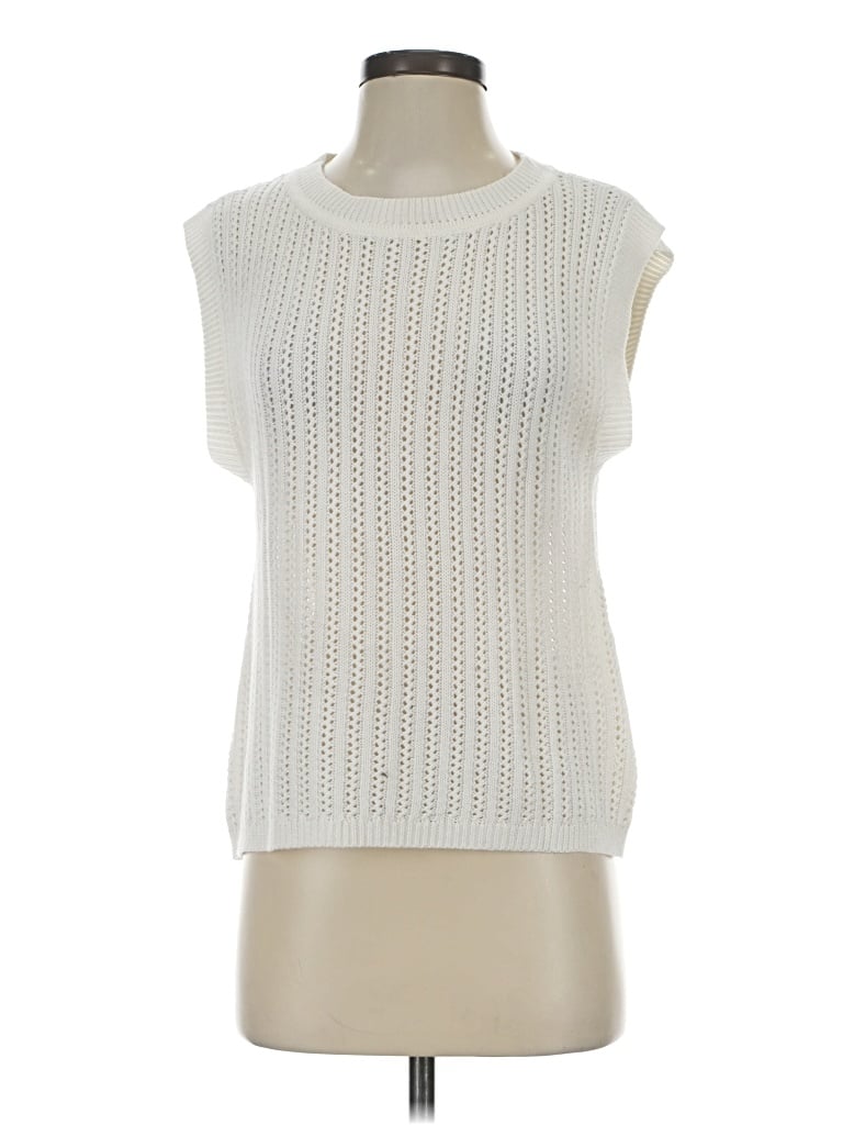 Pre-owned Molly Bracken Sweater Vest In White