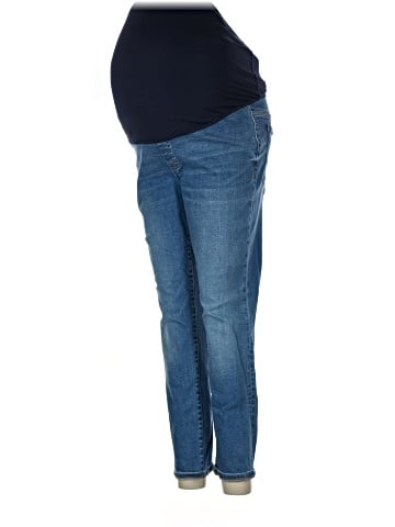 Madewell Maternity Over-the-Belly Skinny Crop Jeans in Dewey Wash: TENCEL&trade; Denim Edition (view 1)