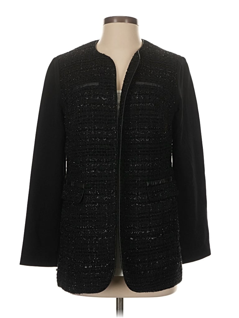 Pre-owned Chico's Blazer Jacket In Black