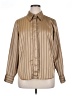 Worthington 100% Polyester Metallic Tan Long Sleeve Blouse Size 0X - photo 1