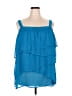 Lane Bryant 100% Polyester Blue Sleeveless Blouse Size 22 - photo 1