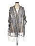 Weekend Suzanne Betro 100% Polyester Silver Kimono Size L - photo 1