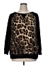 Ruby Rd. Animal Print Black Pullover Sweater Size 1X - photo 1
