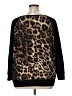Ruby Rd. Animal Print Black Pullover Sweater Size 1X - photo 2