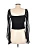 Leith 100% Polyester Black 3/4 Sleeve Blouse Size M - photo 2