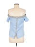 Bailey 44 Blue Short Sleeve Blouse Size 6 - photo 2