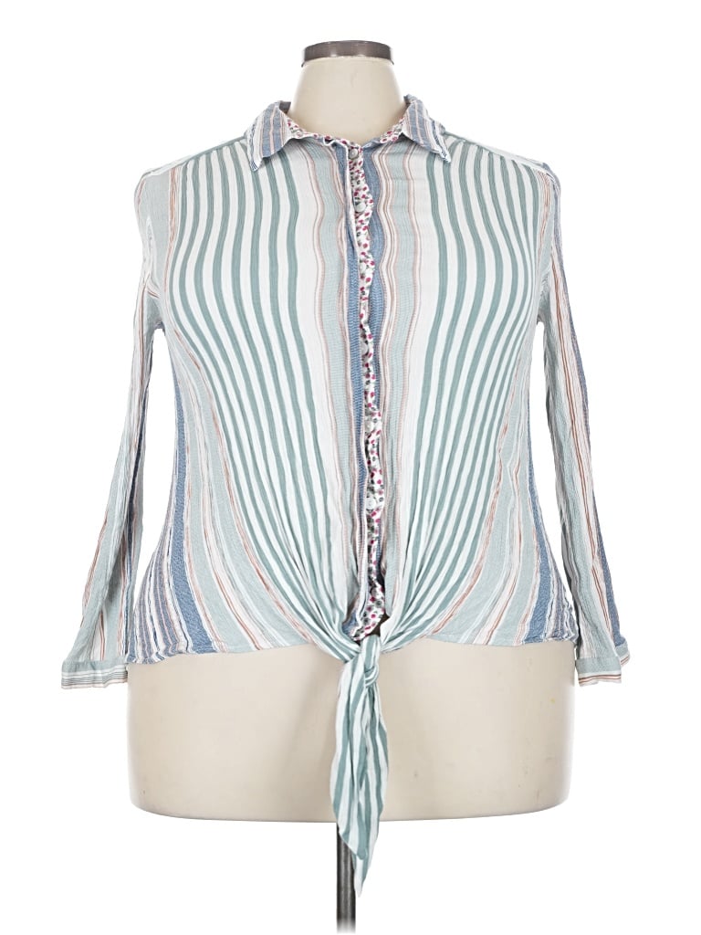 Pre-owned Oddi 3/4 Sleeve Blouse In Blue