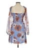Wilfred 100% Polyester Paisley Blue Cocktail Dress Size 4 - photo 2