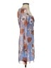 Wilfred 100% Polyester Paisley Blue Cocktail Dress Size 4 - photo 4