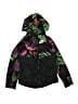 Nike 100% Polyester Floral Black Jacket Size XS (kids) - photo 1