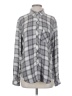 Rails 100% Rayon Plaid Gray Long Sleeve Button-Down Shirt Size S - photo 1