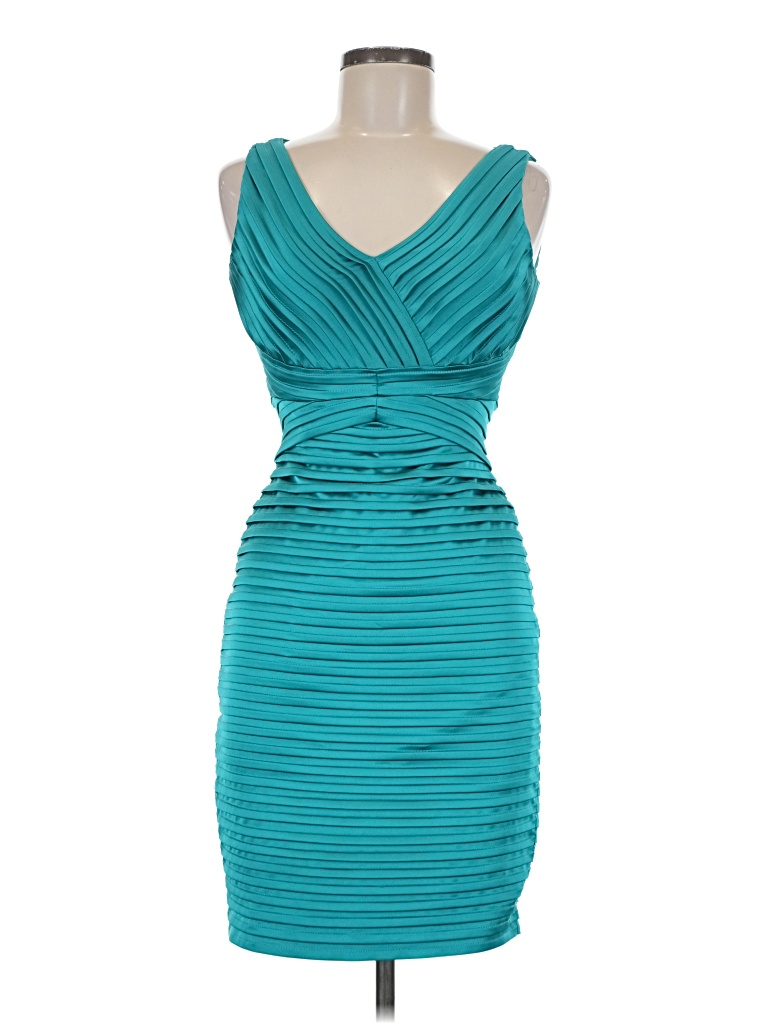 Pre-owned Calvin Klein Cocktail Dress In Teal