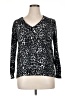 MICHAEL Michael Kors Animal Print Silver Pullover Sweater Size XL - photo 1