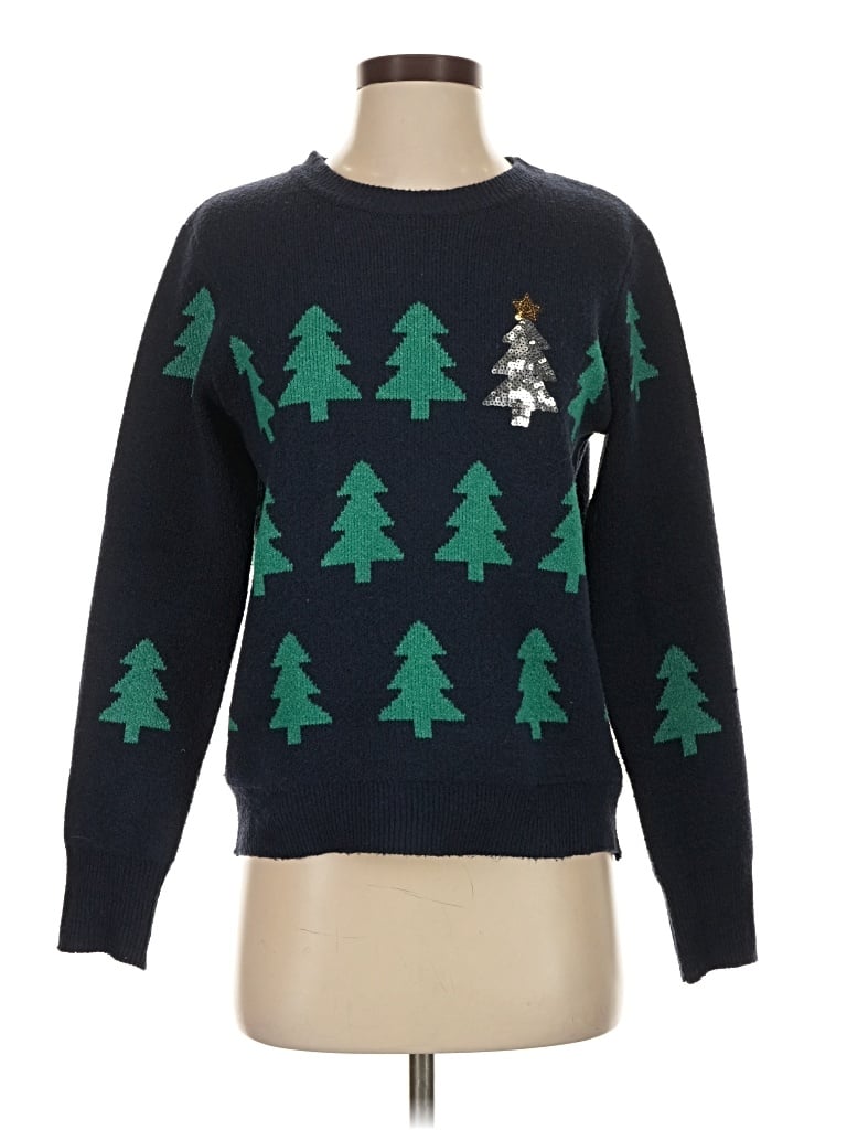 Pre-owned Holiday Time Pullover Sweater In Blue