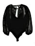Express 100% Polyester Black Bodysuit Size S - photo 2