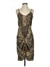 ABound 100% Polyester Animal Print Brown Cocktail Dress Size S - photo 1