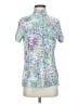 Emerald 18 Print Purple Short Sleeve Blouse Size S - photo 1