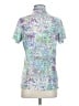 Emerald 18 Print Purple Short Sleeve Blouse Size S - photo 2