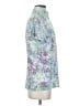 Emerald 18 Print Purple Short Sleeve Blouse Size S - photo 4