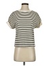 Shein Stripes Ivory Short Sleeve Top Size 2 - photo 1