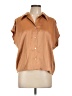 Rachel Zoe Brown Tan Short Sleeve Blouse Size L - photo 1