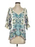 Ella Moss 100% Rayon Ivory 3/4 Sleeve Blouse Size S - photo 1