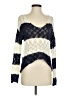 Love Stitch 100% Acrylic Color Block Blue Pullover Sweater Size S - photo 1