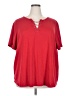 Avenue Red Short Sleeve Top Size XXL PlusEstimated - photo 1