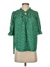 MELLODAY Green 3/4 Sleeve Blouse Size S - photo 1