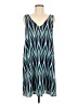 Everly 100% Polyester Chevron-herringbone Teal Casual Dress Size M - photo 1