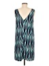 Everly 100% Polyester Chevron-herringbone Teal Casual Dress Size M - photo 2