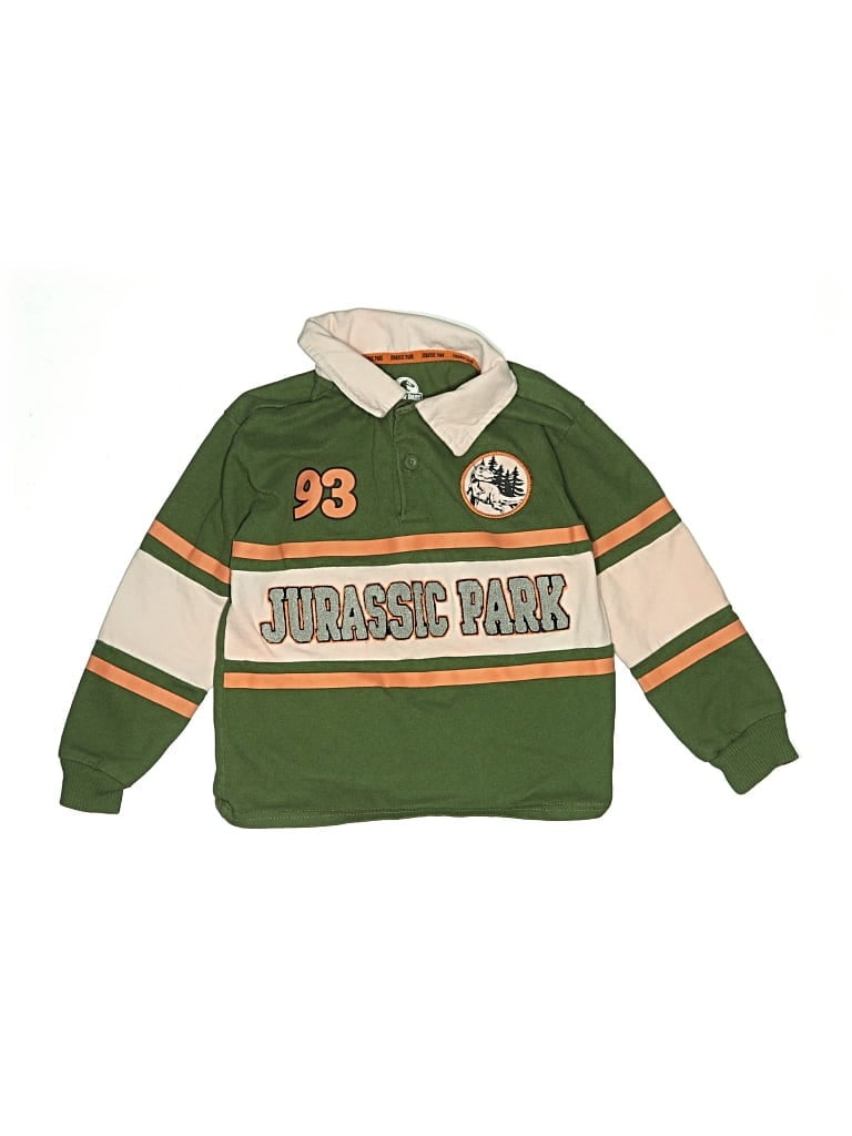 Pre-owned Jurassic World Kids' Long Sleeve Top Green Tops