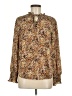 alex & lili 100% Polyester Tweed Brown Long Sleeve Blouse Size M - photo 1