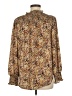 alex & lili 100% Polyester Tweed Brown Long Sleeve Blouse Size M - photo 2