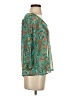 Dina Be 100% Polyester Teal 3/4 Sleeve Blouse Size S - photo 4