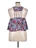 Bella D 100% Polyester Blue Pink Sleeveless Blouse Size XL - photo 2